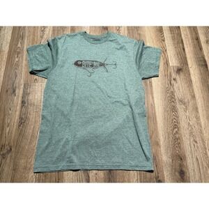 Bonehead Outfitters Mens Bite Me Fishing Lure Graphic T-Shirt‎ Green Heather M